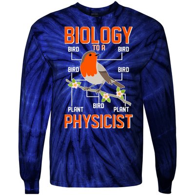 Biology To A Physicist Bird Biagram  Tie-Dye Long Sleeve Shirt