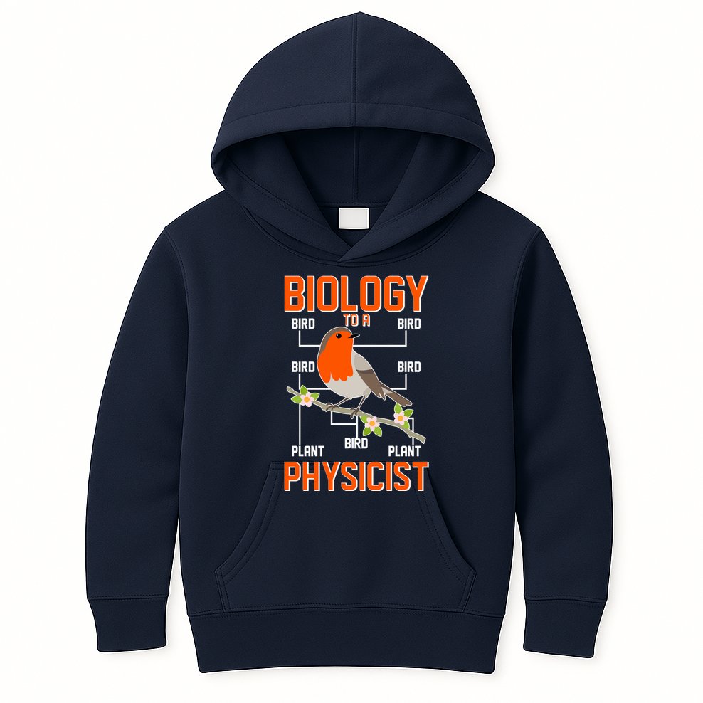 Biology To A Physicist Bird Biagram  Kids Hoodie