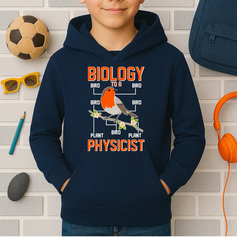 Biology To A Physicist Bird Biagram  Kids Hoodie