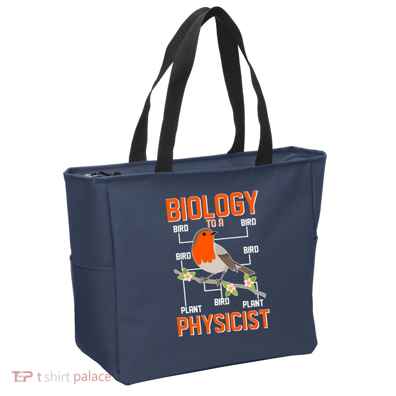 Biology To A Physicist Bird Biagram  Zip Tote Bag