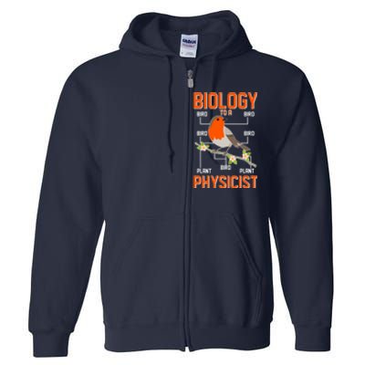 Biology To A Physicist Bird Biagram  Full Zip Hoodie