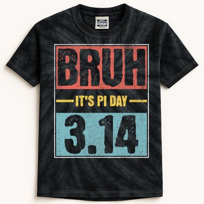 Bruh It's Pi Day Shirt Funny Pi Day Saying Math Teacher Kid T-Shirt Kids Tie-Dye T-Shirt