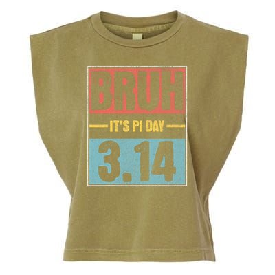 Bruh It's Pi Day Shirt Funny Pi Day Saying Math Teacher Kid T-Shirt Garment-Dyed Women's Muscle Tee