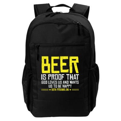 Beer Is Proof That God Drinking Team Beer Gift Daily Commute Backpack