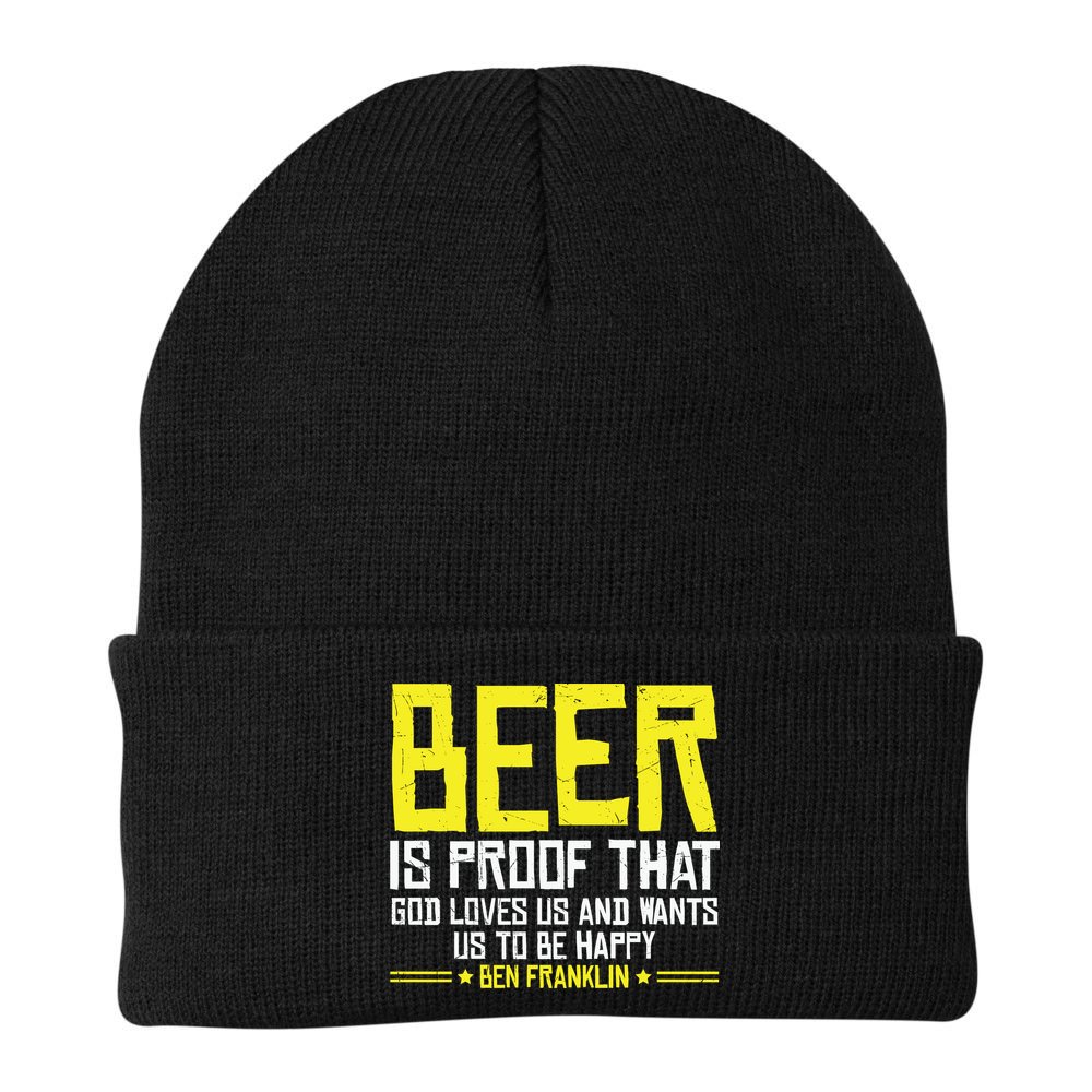 Beer Is Proof That God Drinking Team Beer Gift Beanie