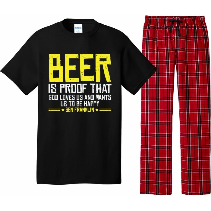 Beer Is Proof That God Drinking Team Beer Gift Pajama Set