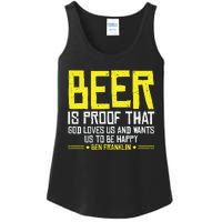 Beer Is Proof That God Drinking Team Beer Gift Ladies Essential Tank