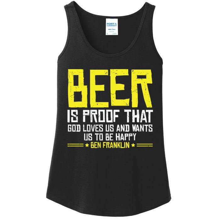 Beer Is Proof That God Drinking Team Beer Gift Ladies Essential Tank