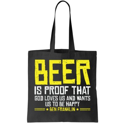 Beer Is Proof That God Drinking Team Beer Gift Tote Bag