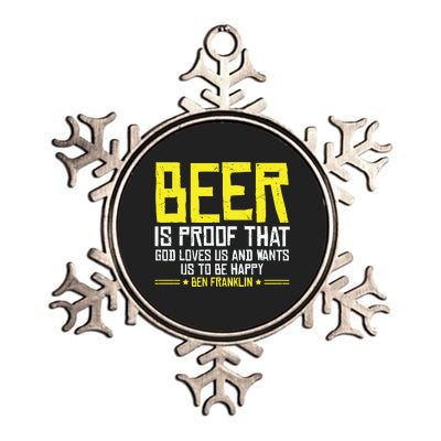 Beer Is Proof That God Drinking Team Beer Gift Metallic Star Ornament