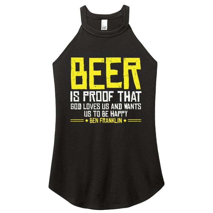 Beer Is Proof That God Drinking Team Beer Gift Women's Perfect Tri Rocker Tank