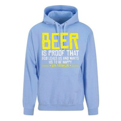 Beer Is Proof That God Drinking Team Beer Gift Unisex Surf Hoodie