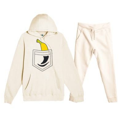 Banana In Pocket Banana Lover Premium Hooded Sweatsuit Set