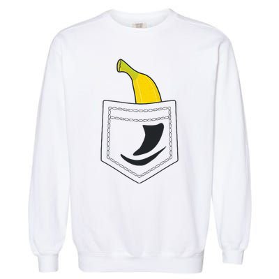 Banana In Pocket Banana Lover Garment-Dyed Sweatshirt