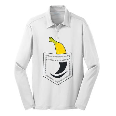 Banana In Pocket Banana Lover Silk Touch Performance Long Sleeve Polo