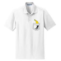 Banana In Pocket Banana Lover Dry Zone Grid Polo