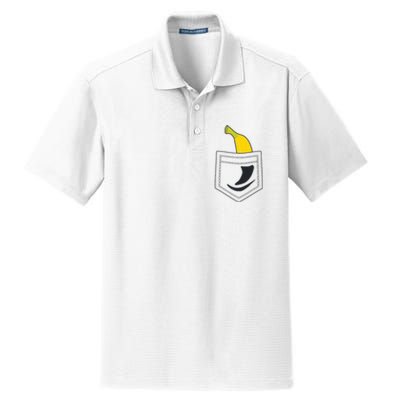 Banana In Pocket Banana Lover Dry Zone Grid Polo