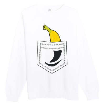 Banana In Pocket Banana Lover Premium Crewneck Sweatshirt