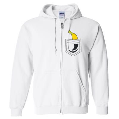 Banana In Pocket Banana Lover Full Zip Hoodie