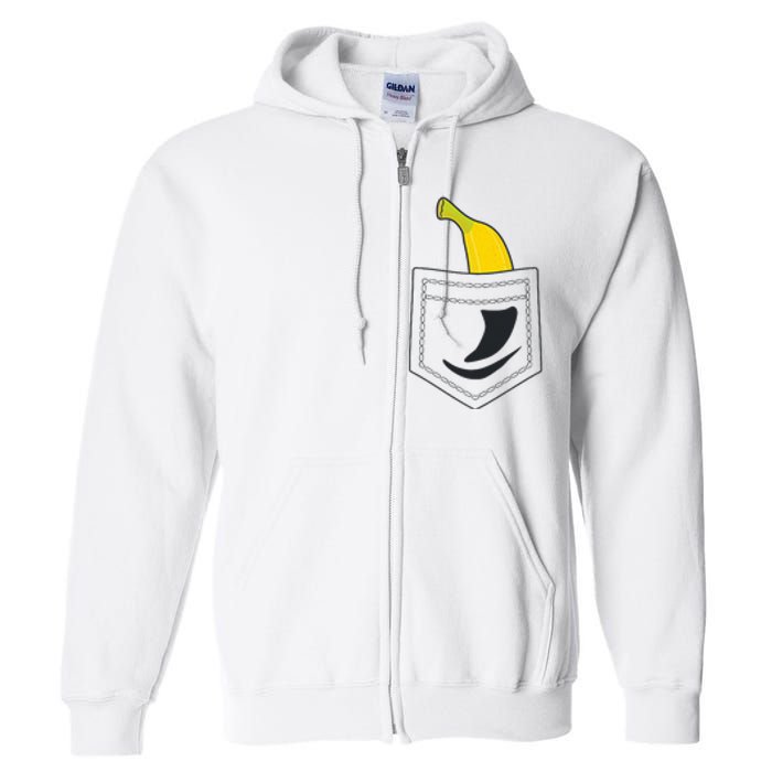 Banana In Pocket Banana Lover Full Zip Hoodie