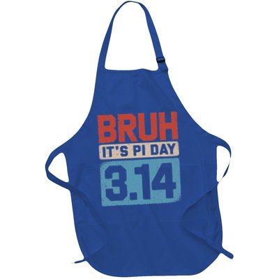 Bruh It's Pi Day Full-Length Apron With Pockets