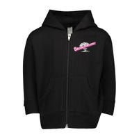 Barbenheimer In Pink Toddler Zip Fleece Hoodie