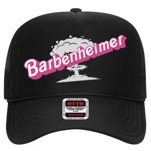 Barbenheimer In Pink High Crown Mesh Back Trucker Hat