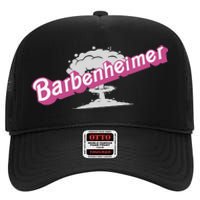 Barbenheimer In Pink High Crown Mesh Back Trucker Hat