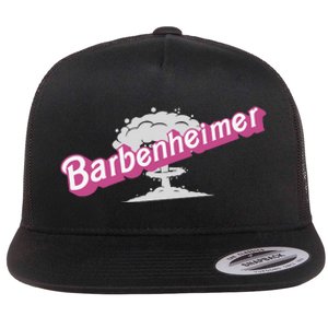 Barbenheimer In Pink Flat Bill Trucker Hat