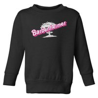 Barbenheimer In Pink Toddler Sweatshirt