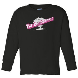 Barbenheimer In Pink Toddler Long Sleeve Shirt