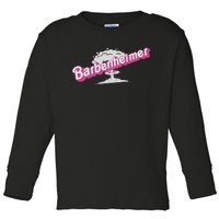 Barbenheimer In Pink Toddler Long Sleeve Shirt