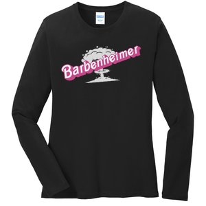 Barbenheimer In Pink Ladies Long Sleeve Shirt