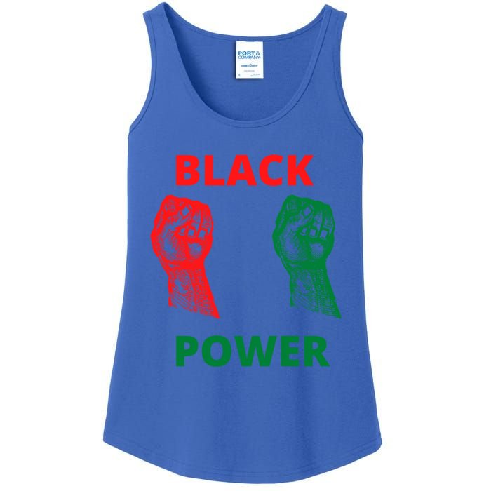 Black Is Power Beautiful Strong Visionary Revolutionary Gift Ladies Essential Tank