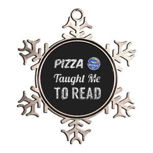 Booked It! Pizza Taught Me To Read Metallic Star Ornament