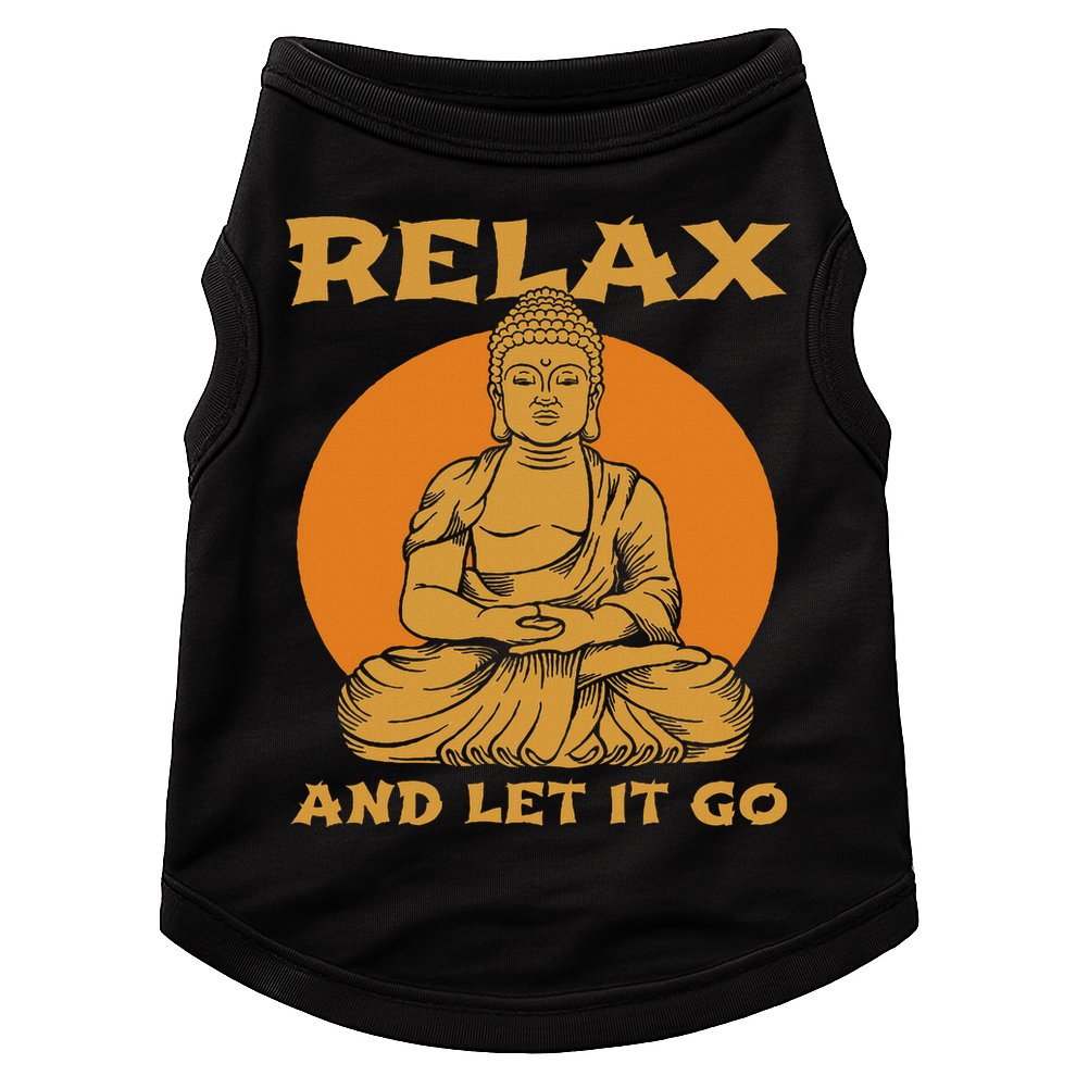 Buddha Inner Peace Relax Let It Go Buddhist Wellness Gift Doggie Tank