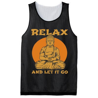 Buddha Inner Peace Relax Let It Go Buddhist Wellness Gift Mesh Reversible Basketball Jersey Tank