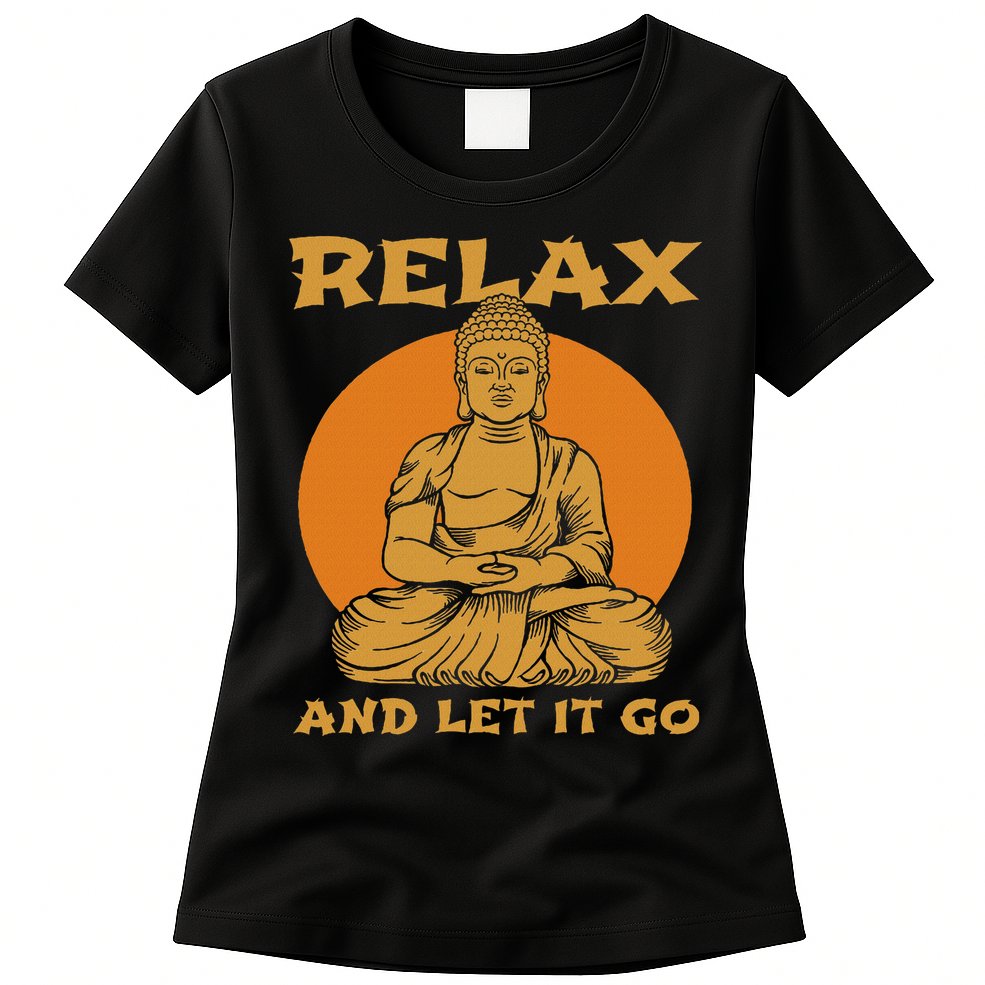 Buddha Inner Peace Relax Let It Go Buddhist Wellness Gift Womens T-Shirt