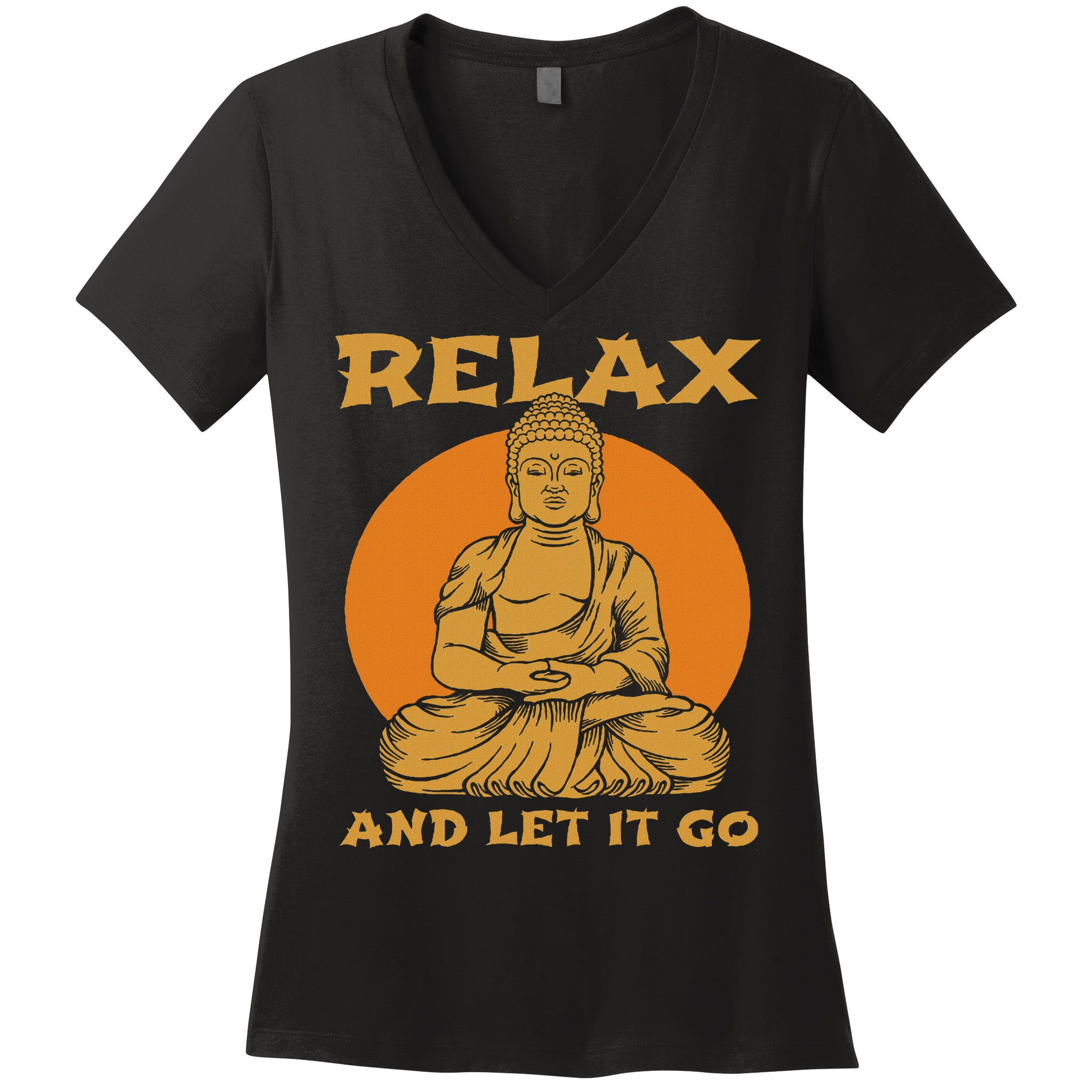Buddha Inner Peace Relax Let It Go Buddhist Wellness Gift Women's V-Neck T-Shirt