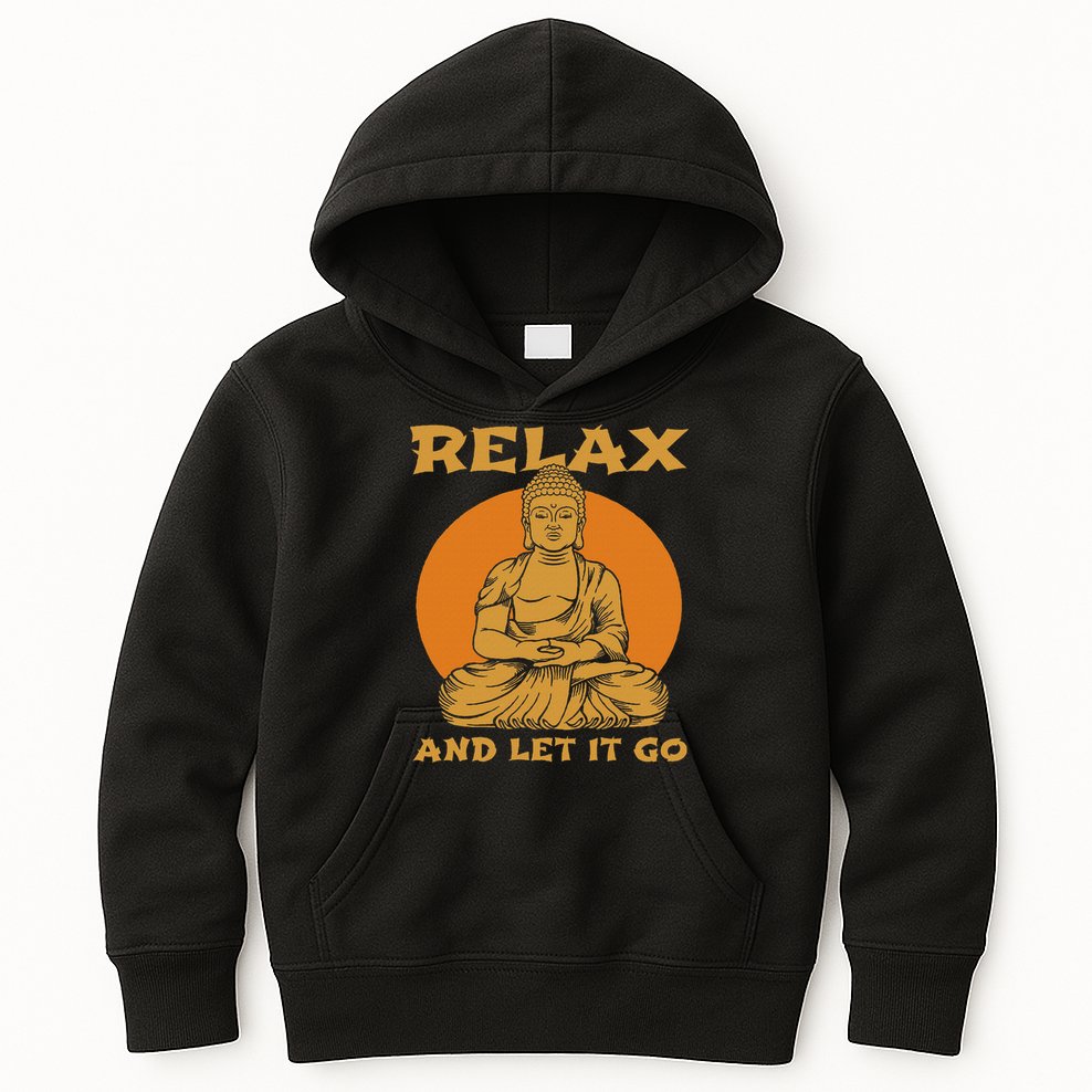 Buddha Inner Peace Relax Let It Go Buddhist Wellness Gift Kids Hoodie