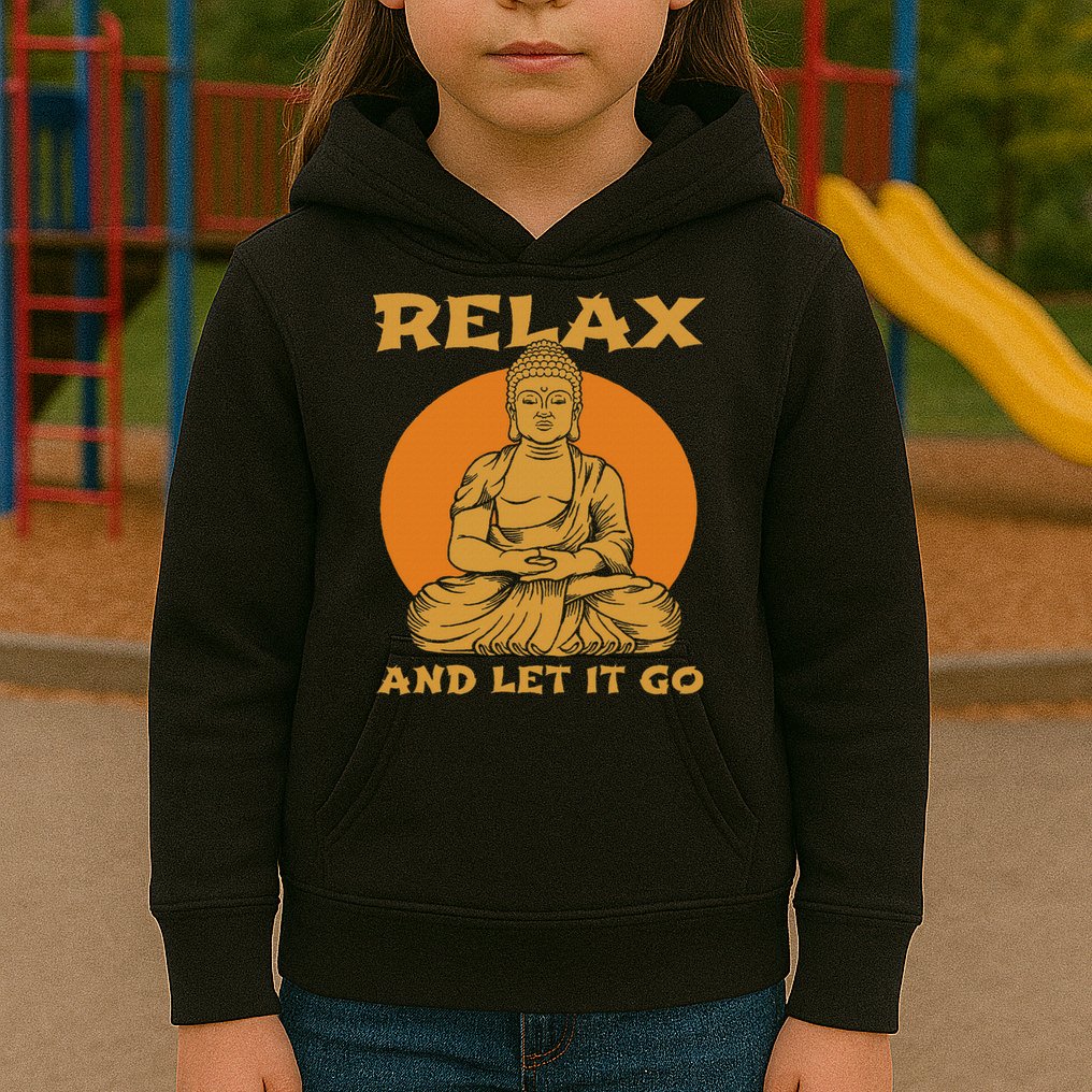 Buddha Inner Peace Relax Let It Go Buddhist Wellness Gift Kids Hoodie