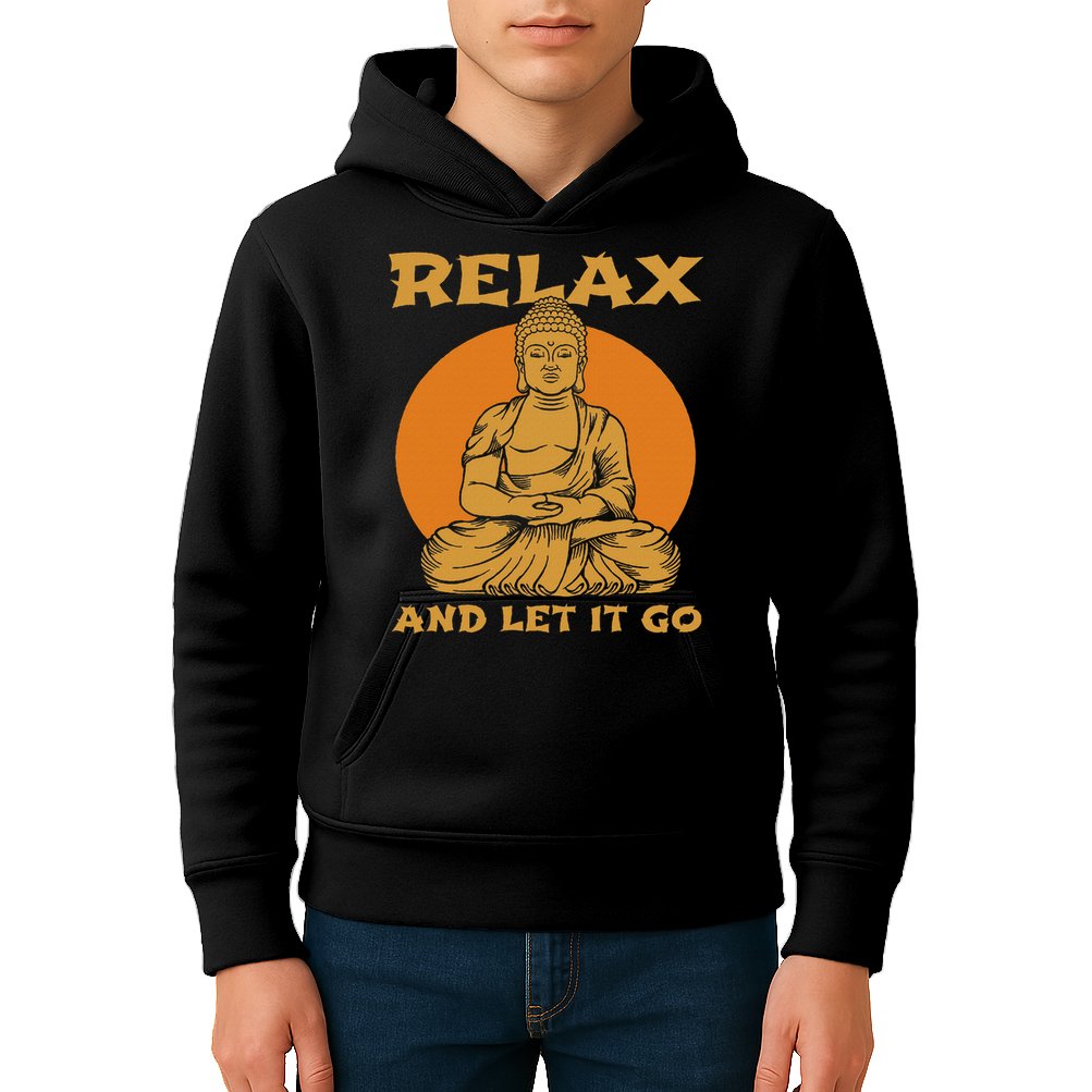 Buddha Inner Peace Relax Let It Go Buddhist Wellness Gift Kids Hoodie