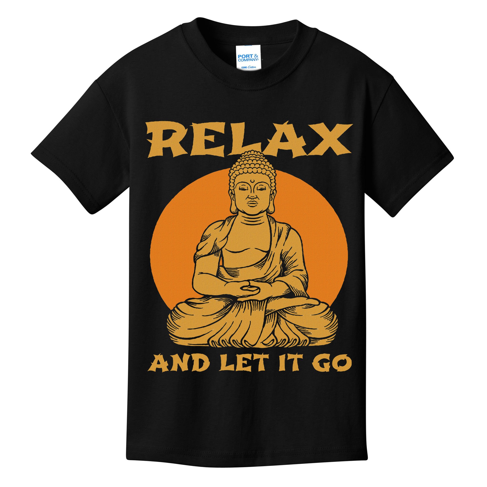 Buddha Inner Peace Relax Let It Go Buddhist Wellness Gift Kids T-Shirt