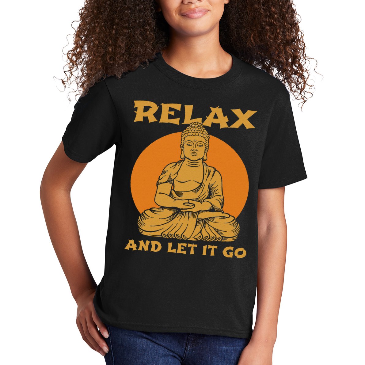 Buddha Inner Peace Relax Let It Go Buddhist Wellness Gift Kids T-Shirt