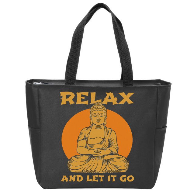 Buddha Inner Peace Relax Let It Go Buddhist Wellness Gift Zip Tote Bag