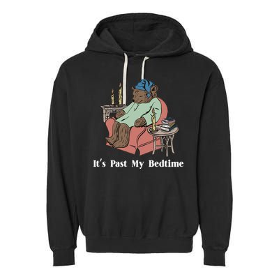 Bear Its Past My Bedtime Garment-Dyed Fleece Hoodie