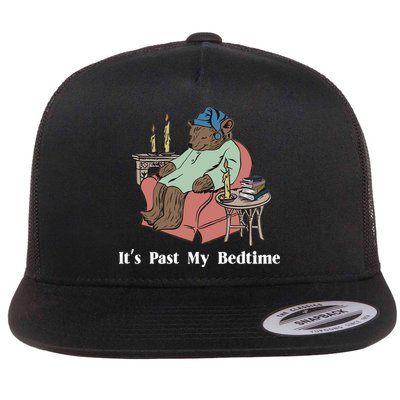 Bear Its Past My Bedtime Flat Bill Trucker Hat