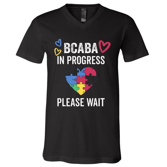 BCABA In Progress Future BCBA V-Neck T-Shirt