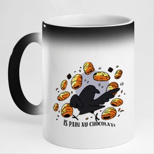 Bird Is Pain Au Chocolat 11oz Black Color Changing Mug