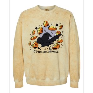 Bird Is Pain Au Chocolat Colorblast Crewneck Sweatshirt